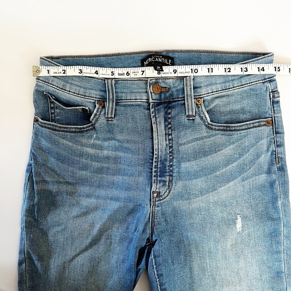 J. Crew | High Waisted Skinny Raw Hem Jeans Sz. 30 J6801 - Picture 8 of 11